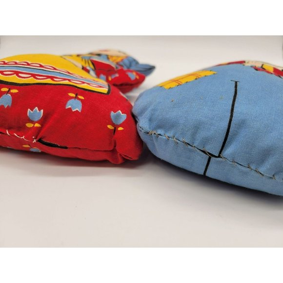 Vintage Pair Cloth Dolls VALTEX Hansel & Gretel Penn. Dutch Boy Girl Cut & Sew - Picture 11 of 13